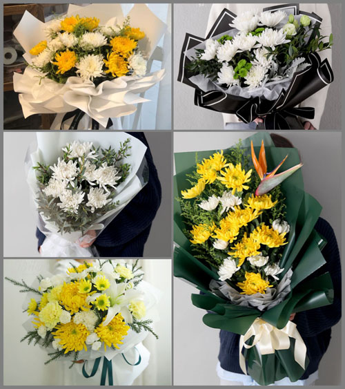 贵州六盘水盘县民主镇大厂荫村白事花束代送